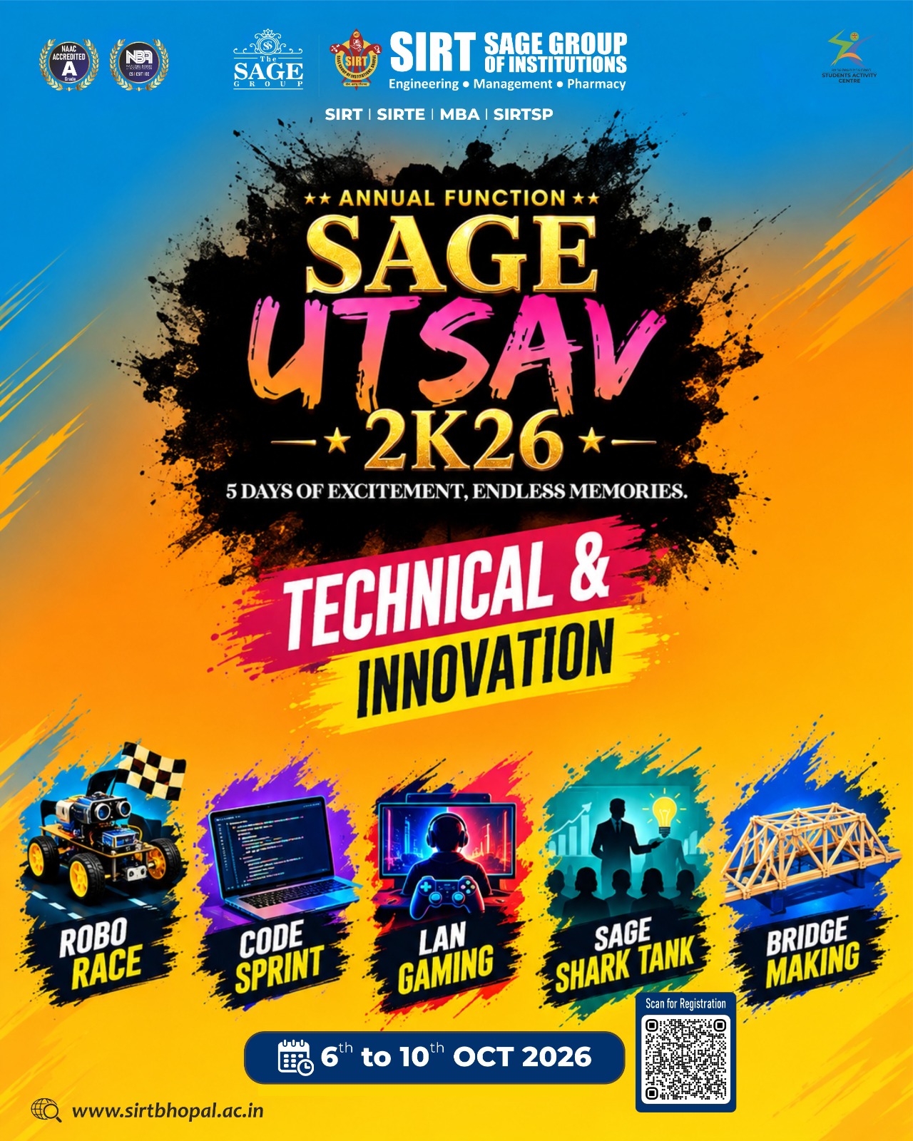 SAGE UTSAV 2K26 – A Grand Celebration of Talent, Creativity, Sports & Innovation